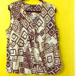 Forever 21+ Sleeveless Pattern Top